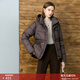 顏域咖色女士冬季棉服2025新款簡(jiǎn)約加厚外套短款棉襖立領(lǐng)連帽棉衣 咖啡色 M/38