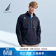 諾帝卡（NAUTICA）【商場(chǎng)同款】春夏新款拼接撞色航海風(fēng)格半開(kāi)襟衛衣KS4306 藏青4NV M