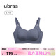 ubras提托側收大杯背勾文胸大胸顯小女士?jì)纫屡蹟n胸罩深灰藍XXL