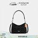 蔻馳（COACH）奧萊女士女包經(jīng)典標志LAUREL 19號單肩包流浪包通勤 SV/黑色