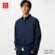 優(yōu)衣庫男裝女裝牛津紡襯衫長(cháng)袖襯衣休閑素色通勤26春夏新款482445 482445/69藏青色 L