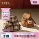 TATA他她書(shū)包款雙肩包初中生ins小眾包高中生輕便包X3527DX5 棕色 F