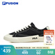 FILA FUSION斐樂(lè )男女鞋潮流板鞋POP時(shí)尚帆布鞋情侶小白鞋百搭休閑鞋 【男】黑-BBK 42.5
