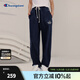 Champion冠軍春秋膠印logo抽繩休閑衛褲男女長(cháng)褲束褲 藏青色 L