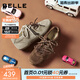 百麗（Belle）小榛果薄底賽車(chē)阿甘德訓鞋女2026春新商場(chǎng)款休閑鞋E9W1DAM6預售 杏色 38