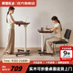 家逸（JIAYI）實(shí)木升降桌可移動(dòng)書(shū)桌電腦桌小戶(hù)型床邊桌家用學(xué)習桌折疊桌子 80cm胡桃色丨可移動(dòng)-可升降