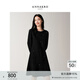 玖姿·安娜蔻優(yōu)雅千金風(fēng)燙鉆羊毛針織連衣裙小黑裙女2025冬季新款 素黑 M