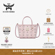 MCM TONI 超迷你輕霧粉菜籃子手提包托特包送女友 輕霧粉 超迷你