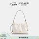 蔻馳（COACH）奧萊女士女包FAYE 22號拉繩手袋單肩斜挎包百搭 IM/粉筆白色