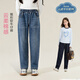 笛莎童裝女童褲子2026春秋大童女孩兒童時(shí)尚洋氣百搭透氣錐形牛仔褲