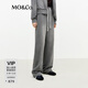 MO&Co.【active系列】神褲休閑褲2026春新品松緊腰做舊感MBF1PATT01 深花灰色 M /165