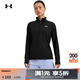 安德瑪（Under Armour）UA秋冬Tech?女子羅紋訓練運動(dòng)長(cháng)袖T恤1389857 黑色001 M