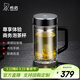 希諾（heenoor） 雙層玻璃杯男士大容量商務(wù)水杯帶濾網(wǎng)帶手柄辦公室高檔泡茶杯子 可拆卸濾網(wǎng) 450ml
