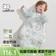 威爾貝魯（WELLBER）嬰幼兒睡袋6-12個(gè)月寶寶一體式春秋竹棉可脫袖防踢被子 夢(mèng)境S