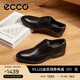 愛(ài)步（ECCO）德比鞋 牛皮輕奢商務(wù)正裝皮鞋男 墨本621634 黑色/磁石灰39