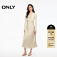ONLY秋季時(shí)尚螺紋V領(lǐng)吊帶中長(cháng)款套裝連衣裙女|124307067 A01 故白色 L 170/88A