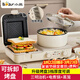 小熊（Bear） 早餐機輕食三明治早餐機多功能一體機四合一雙盤(pán)定時(shí) 家用小型三明治機烤面包片機吐司機多功能鍋 新升級【3檔厚度可調】
