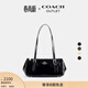 蔻馳（COACH）奧萊女士女包ASHER通勤設計感百搭牛皮革單肩包 SV/黑色