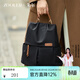 朱爾實(shí)用雙肩包女時(shí)尚輕便牛津布背包女大容量旅行包商務(wù)通勤電腦包 【神秘黑】輕便牛津布材質(zhì)