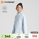 moodytiger女童抓絨衛衣套頭衫秋冬季兒童大童長(cháng)袖保暖連帽簡(jiǎn)約休閑運動(dòng)裝 極地冰灰 130 cm