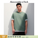 Abercrombie & Fitch美式經(jīng)典LOGO棉質(zhì)舒適套頭短袖T恤25夏季男裝123-5060 綠色 M (180/100A)