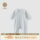 乖奇熊嬰兒純棉連體衣服夏季薄款寶寶哈衣爬服春秋居家長(cháng)袖空調服新生兒