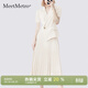 MeetMetro瑪依爾西裝連衣裙女2026春季新款質(zhì)感職業(yè)通勤百褶裙 夏款杏色 S