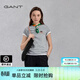 GANT/甘特【100%棉】男女同款情侶裝簡(jiǎn)約學(xué)院風(fēng)舒適短袖重磅T恤 93煙灰色 S