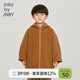 jnby by JNBY江南布衣童裝綿羊毛秋冬呢大衣短款連帽外套男女童兒童1NA810610 232金棕色 130 cm