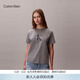 Calvin KleinJeans夏季女士休閑通勤ck字母印花純棉針織圓領(lǐng)內搭短袖T恤上衣
