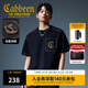 卡賓（CABBEEN）【重磅水洗】男裝短袖t恤2025夏季新款純棉潮流寬松圓領(lǐng)上衣 煤黑色01（寬松版型） XL /180/52