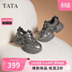 他她（TATA）繁星女鞋厚底老爹鞋增高運動(dòng)鞋輕便休閑鞋CY201 槍/灰（單里） 37