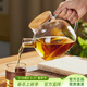 憶壺茶茶壺玻璃泡茶壺大容量煮茶壺加厚茶水分離壺家用水壺客廳冷水壺 加厚樂(lè )宜壺-1000ml【竹蓋】