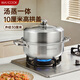 美廚（MAXCOOK）蒸鍋 加厚不銹鋼30CM單層蒸鍋火鍋湯蒸鍋 燃氣電磁爐通用
