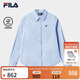 FILA 楊冪同款斐樂(lè )官方女子長(cháng)袖襯衫2026夏季新款豎條紋翻領(lǐng)上衣 滿(mǎn)印一-ZA M 165/84A/M