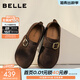 百麗（Belle）堅果拿鐵勃肯鞋女26春季新款商場(chǎng)厚底增高舒適復古休閑鞋F3V1DAA6 咖啡色 37