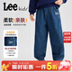Lee兒童牛仔褲寬松直筒休閑長(cháng)褲2026春裝新款中大童休閑女童牛仔褲 淺藍色 150