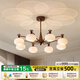 摩燈會(huì )客廳吊燈中古奶油風(fēng)大廳主燈法式創(chuàng  )意新款設計師現代臥室中山燈具 8頭【95cm】-三色變光版