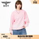 BOY LONDON【黑翼金章】春季男女同款潮牌高街圓領(lǐng)套頭衛衣N03904 粉色 S