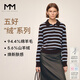 麥檬【特調藍咖撞色】MM復古流行羊毛羊針織衫套頭毛衣polo26新品 套頭-POLO領(lǐng)-棕色5H1930491 S