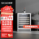 新朝（SICAO）紅酒柜 嵌入式恒溫酒柜家用餐邊吧臺嵌入式酒柜冰吧壓縮機風(fēng)冷水果茶葉保鮮冷藏冰箱JC-150 150A酒柜 吧臺嵌入式 53瓶