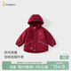 童泰（TONGTAI）女寶寶外套春秋季兒童衣服女童加絨連帽上衣百搭童裝紅色110cm