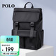 POLO雙肩包男士短途旅行背包男學(xué)生書(shū)包15.6/16英寸翻蓋電腦包大容量