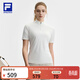 斐樂(lè ) 斐樂(lè )官方女裝針織短袖衫2025夏季新款戶(hù)外運動(dòng)半拉鏈基礎T恤 雪白-WT XL 175/92A/XL
