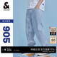 杰克·瓊斯（JACK&JONES）26年春夏季直筒牛仔褲男裝【涼感】潮流寬松錐腿休閑褲子九分男褲 E40淺牛仔藍 28 165/74A (W28）