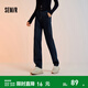 森馬（Semir）牛仔褲女抓毛長(cháng)褲舒適復古風(fēng)2024冬季潮流寬松錐形褲顯瘦 原色牛仔98101 M 160/66A