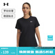 安德瑪（Under Armour）春夏Tech女子羅紋訓練運動(dòng)短袖T恤1389852 黑色001 L
