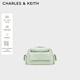 CHARLES&KEITH26春新品菱格鏈條口袋包腋下包機車(chē)包生日禮物CK2-80671832 Mint Green薄荷綠色 S
