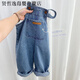賢哲逸男童背帶褲兒童秋裝褲子2023新款寶寶春秋款牛仔褲女童簡(jiǎn)約長(cháng)褲潮 藍色背帶褲() 120