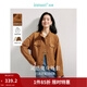 茵曼（INMAN）復古麂皮絨休閑外套2026春季新款女裝高級寬松長(cháng)袖小個(gè)子夾克上衣 咖啡色 S